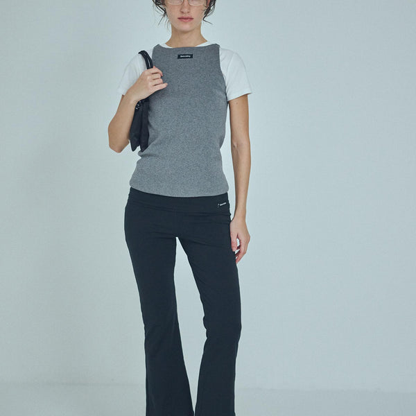 SEA FOLD-OVER WAIST CROPPED FLARE PANTS