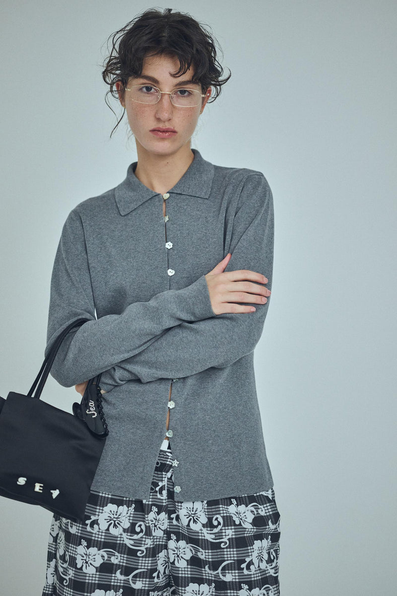 SEA COTTON KNIT SHIRT CARDIGAN