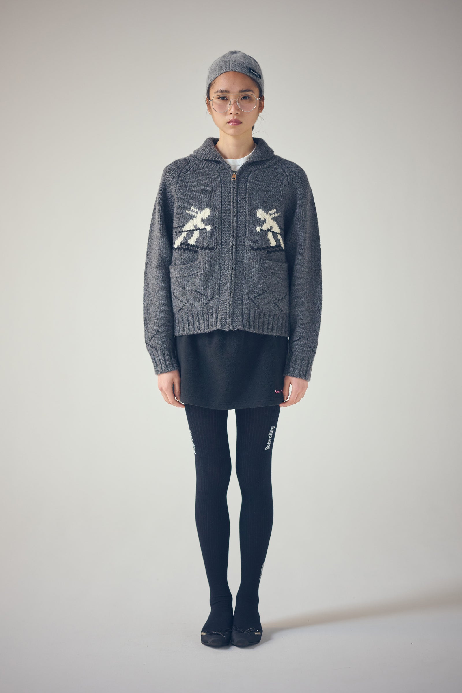 Seavalley リブタイツ SEA SEAVALLEY COTTON RIB KNIT TIGHTS