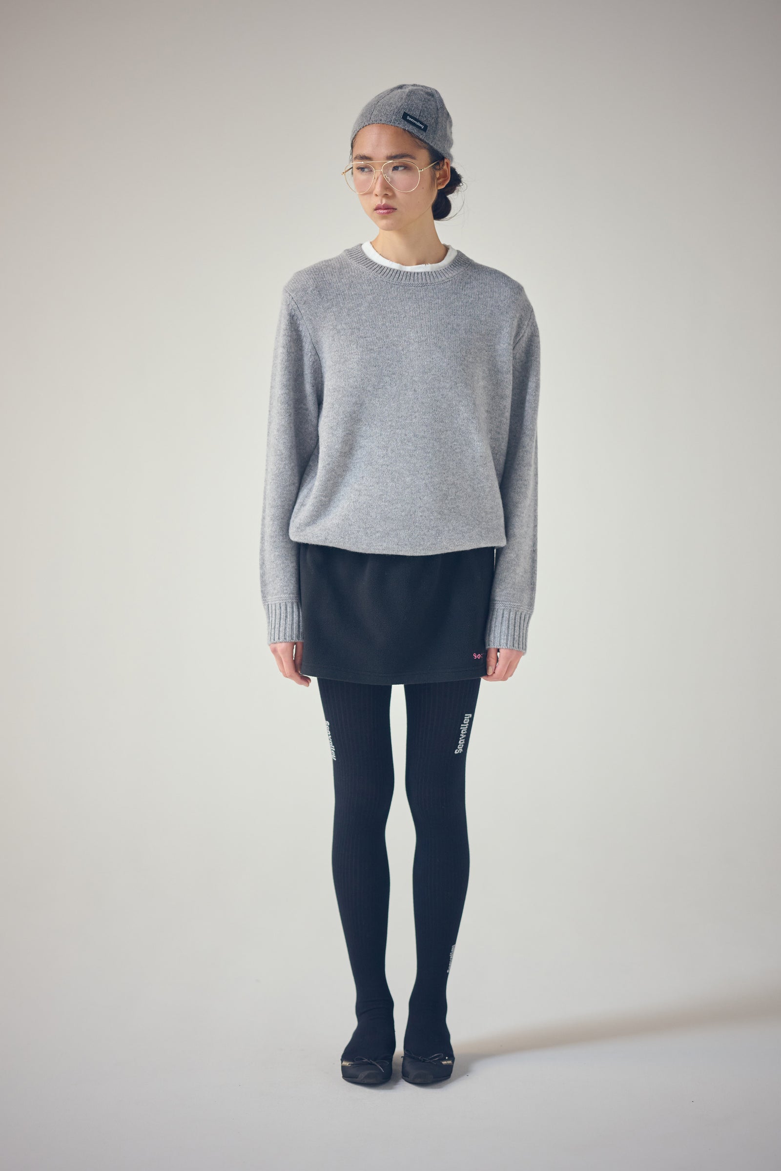 Seavalley リブタイツ SEA SEAVALLEY COTTON RIB KNIT TIGHTS