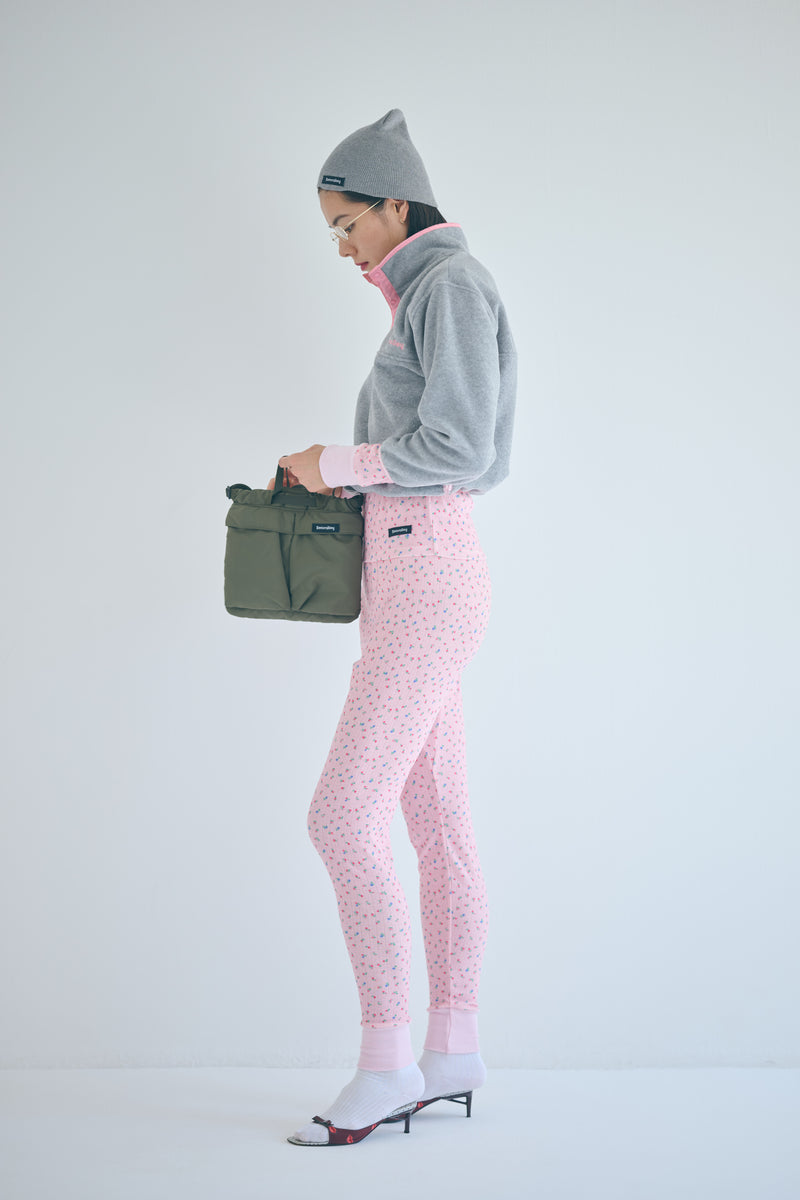 SEA FLORAL EYELET RIBBED LEGGINGS
