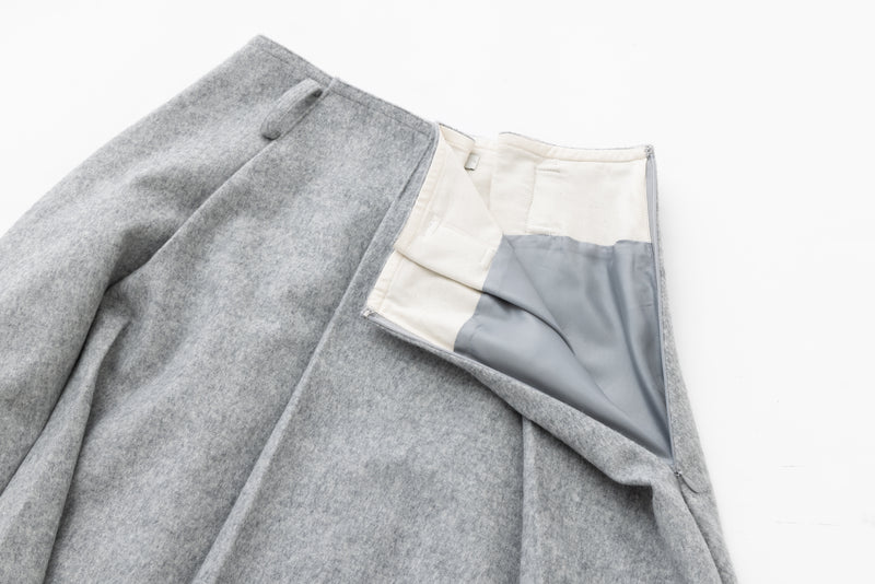 SEA "CASHMERE LIKE" WOOL PLEATED FLAIRED SKIRT