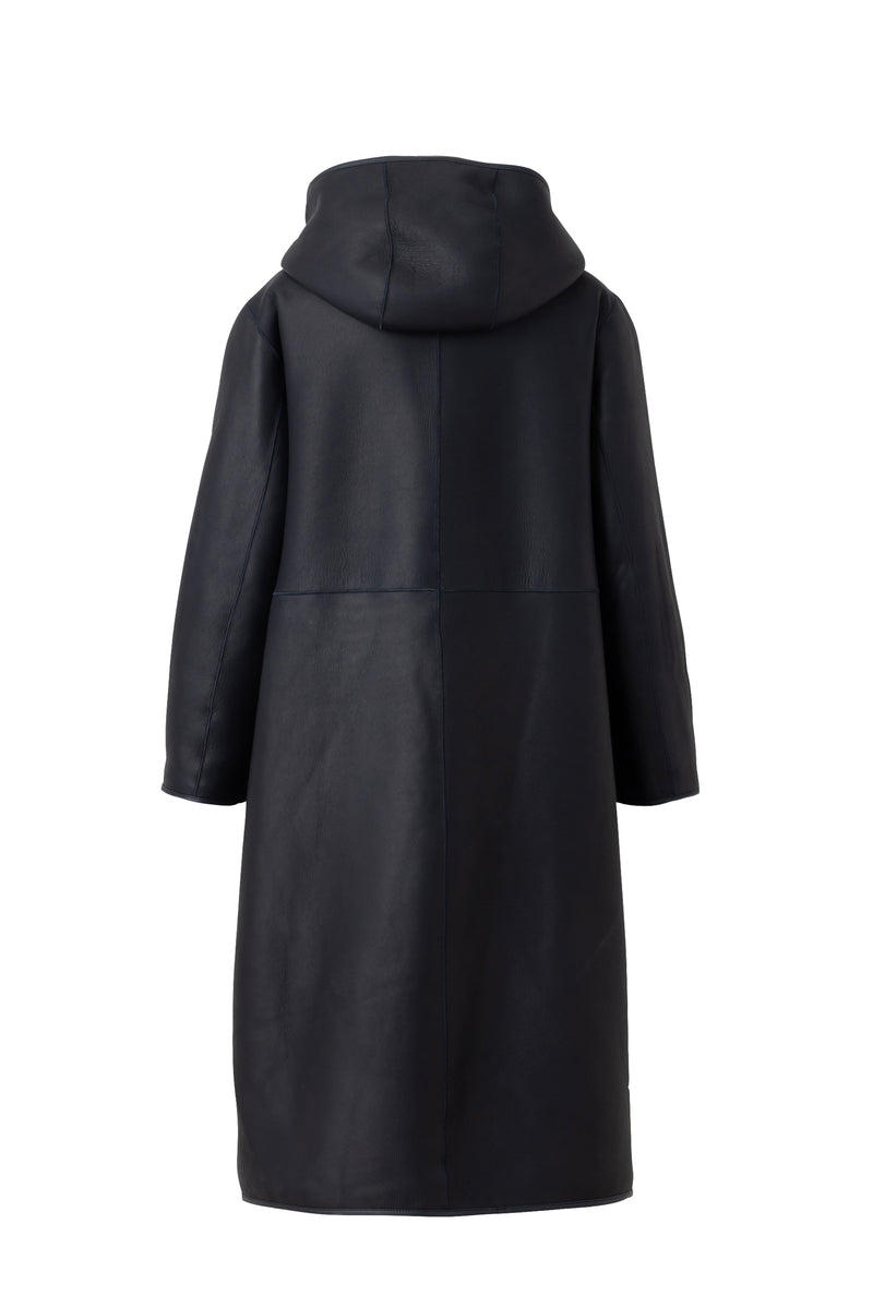 SEA REVERSIBLE 2WAY OVER SIZED MOUTON COAT