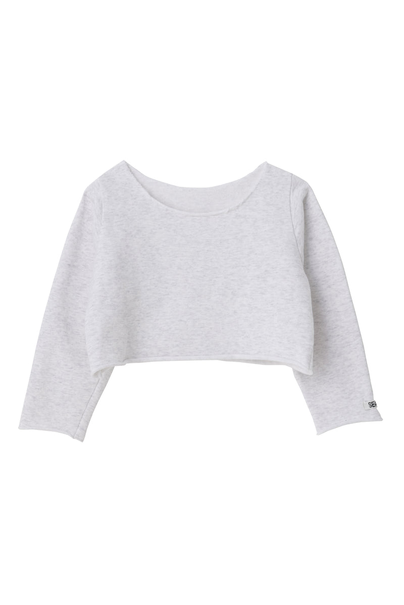 SEA CHIBI LIGHT SWEAT CROP TOPS