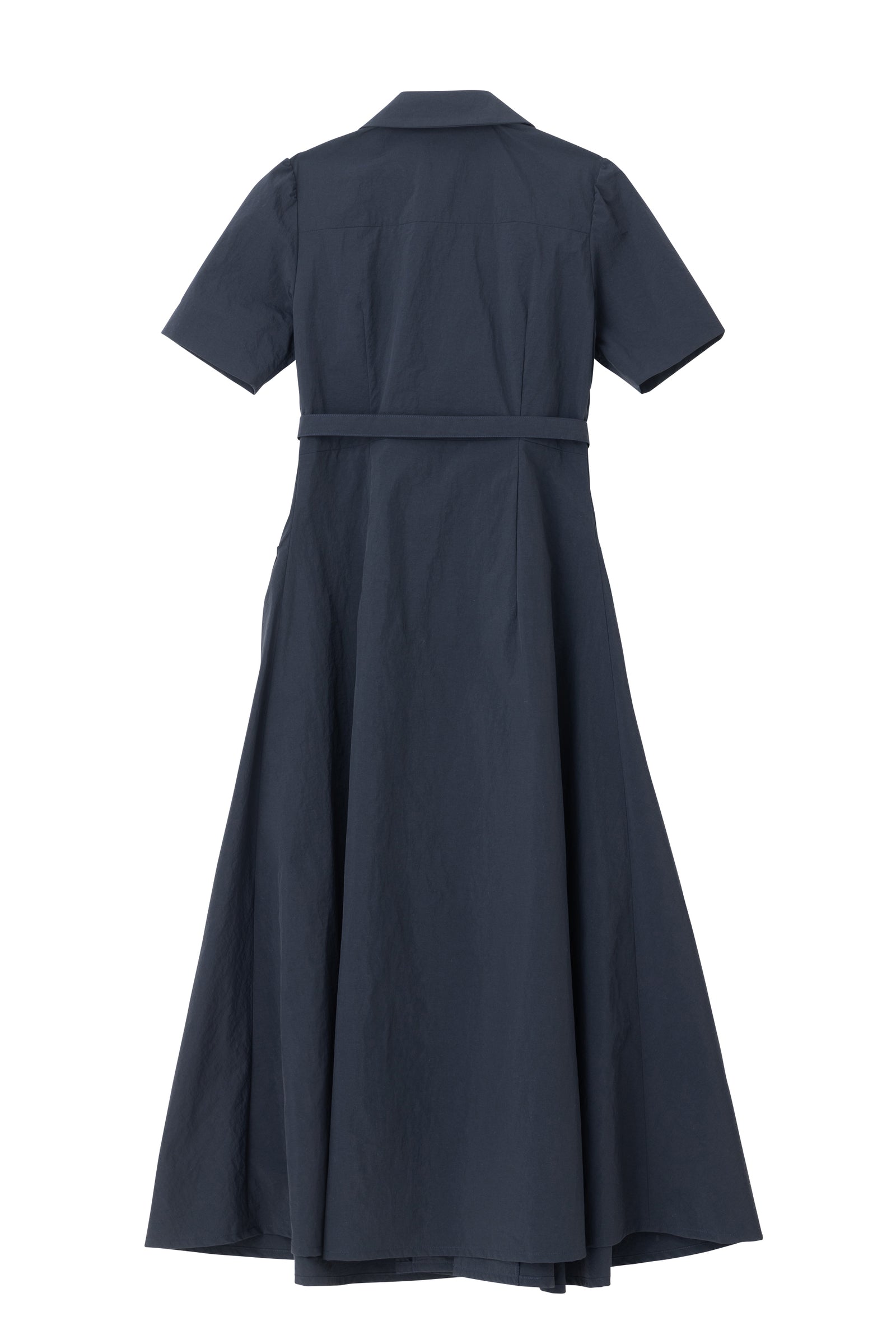 SEA OPEN COLLAR NYLON TUSSORE DRESS 