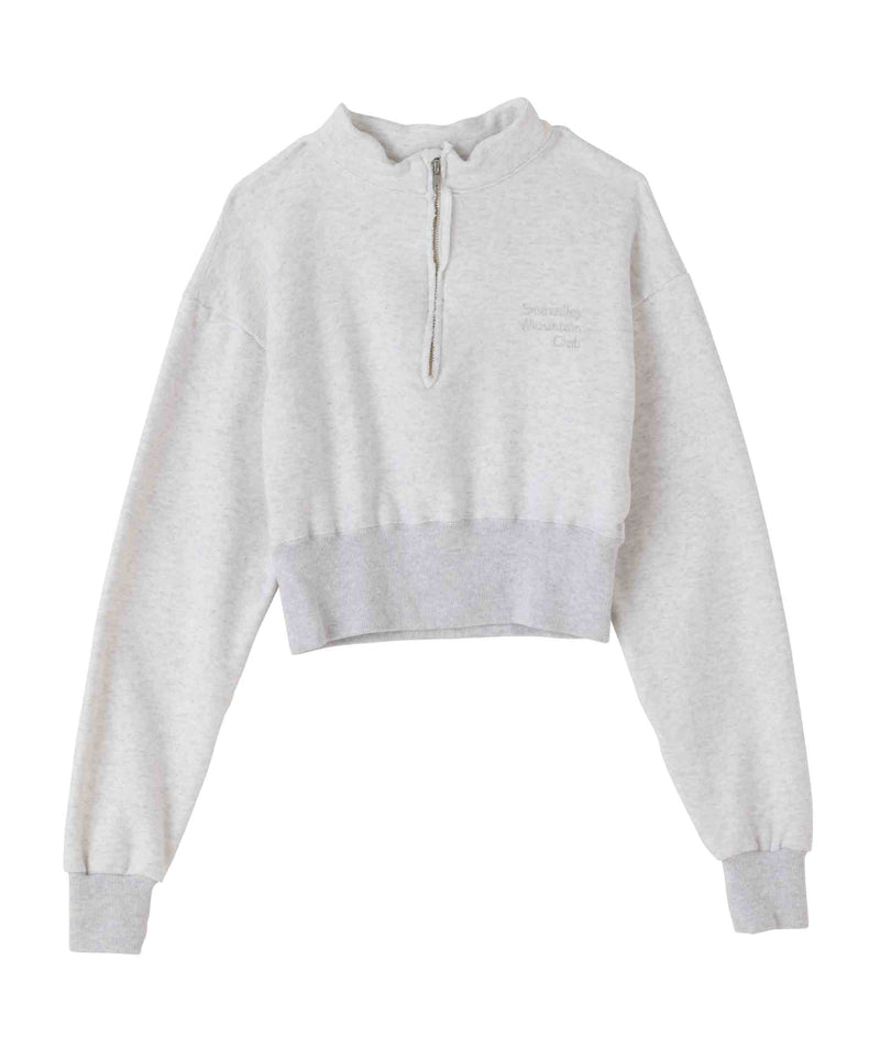 SEA Seavalley Mountain Club CROPPED HALF ZIP SWEAT TOPS