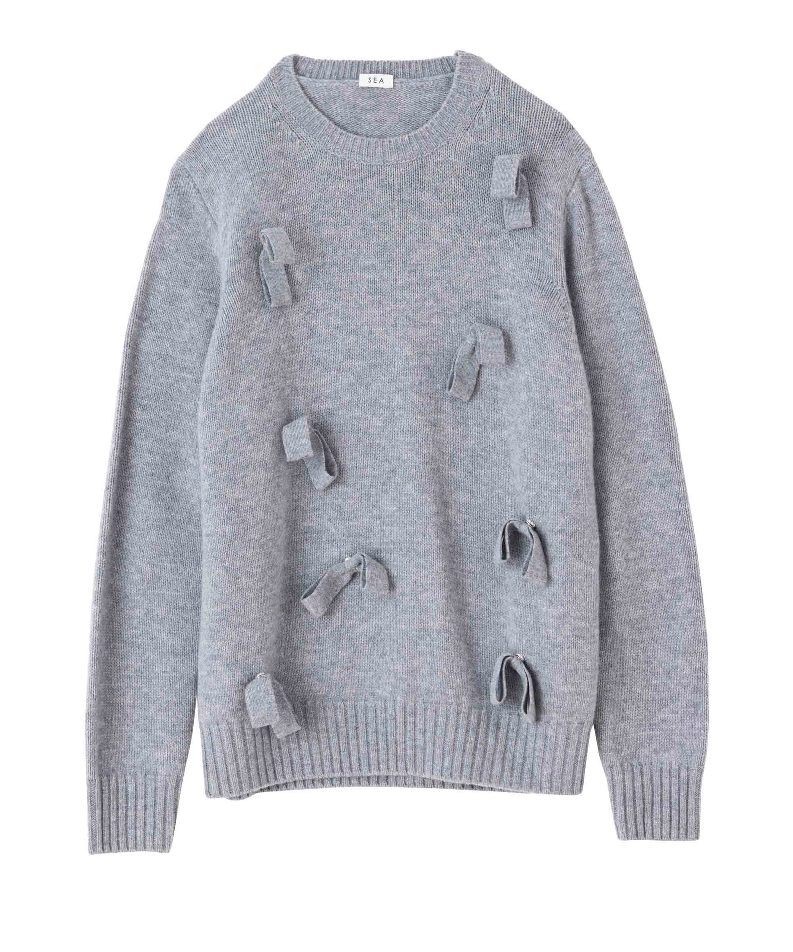 SEA MERINO WOOL RIBBON PULLOVER SEA MERINO WOOL RIBBON PULLOVER