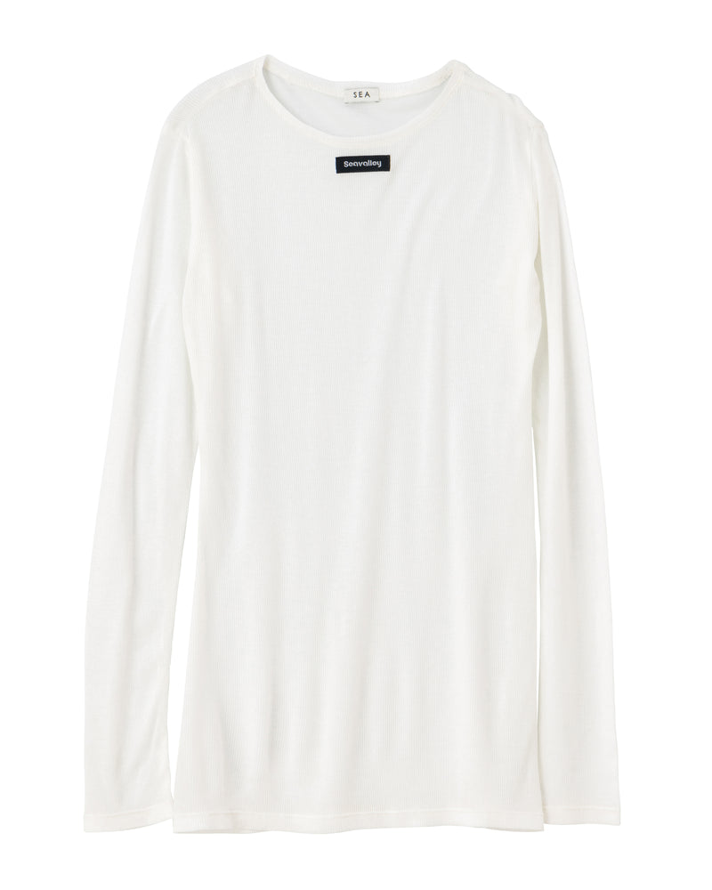[PRE ORDER] SEA Seavalley SHEER RIBBED L/S TOPS