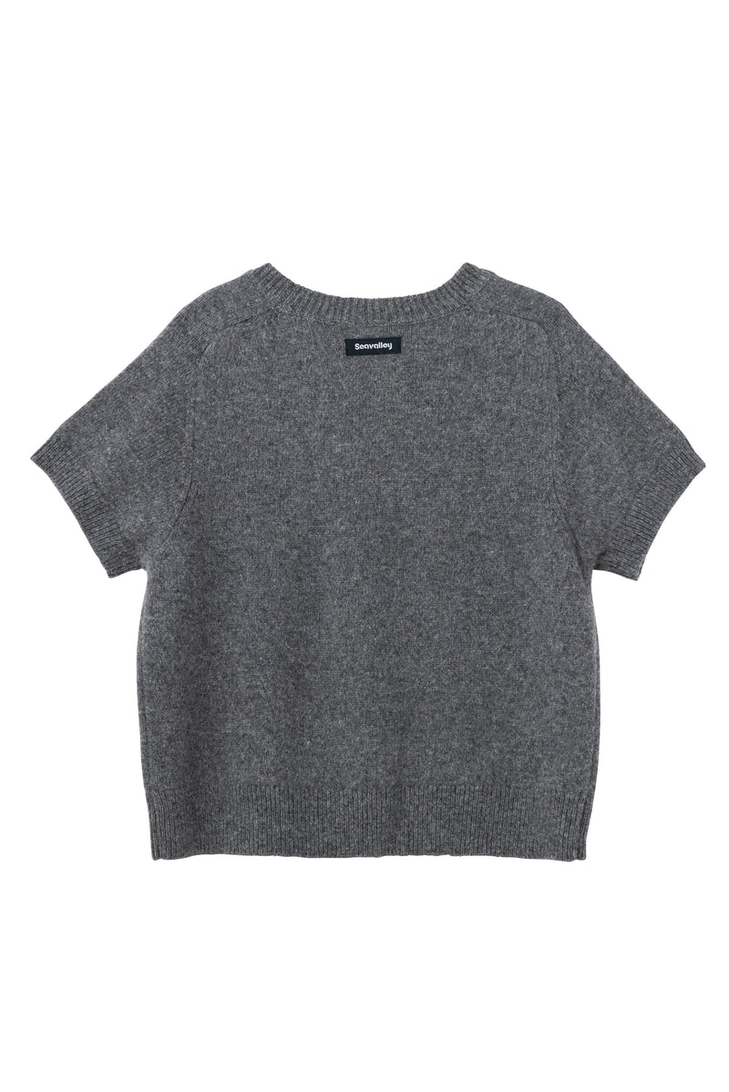 SEA SHETLAND WOOL HALF SLEEVE PULLOVER