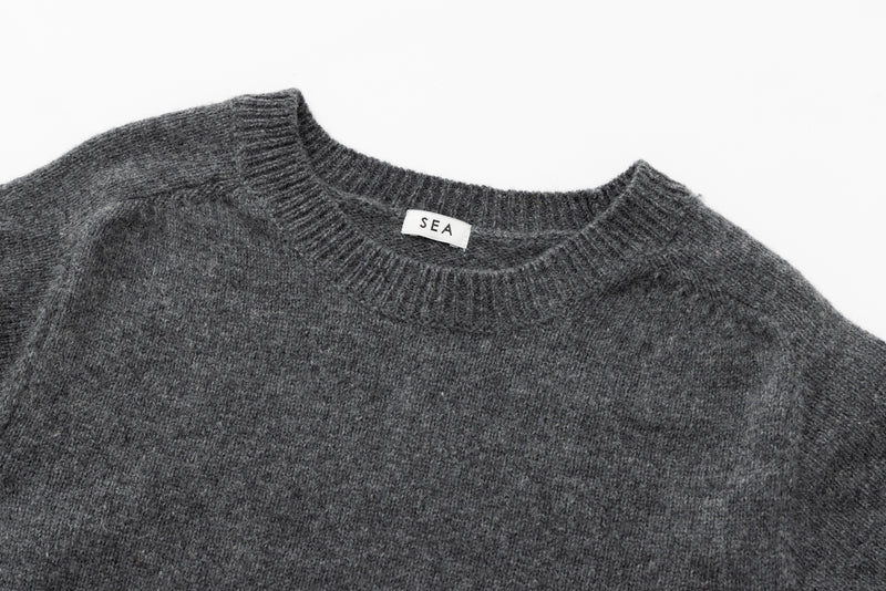 SEA SHETLAND WOOL HALF SLEEVE PULLOVER