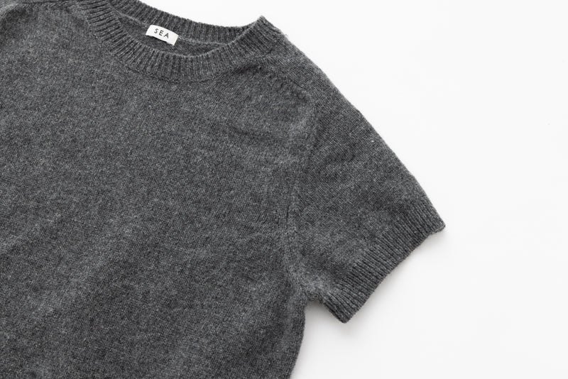 SEA SHETLAND WOOL HALF SLEEVE PULLOVER