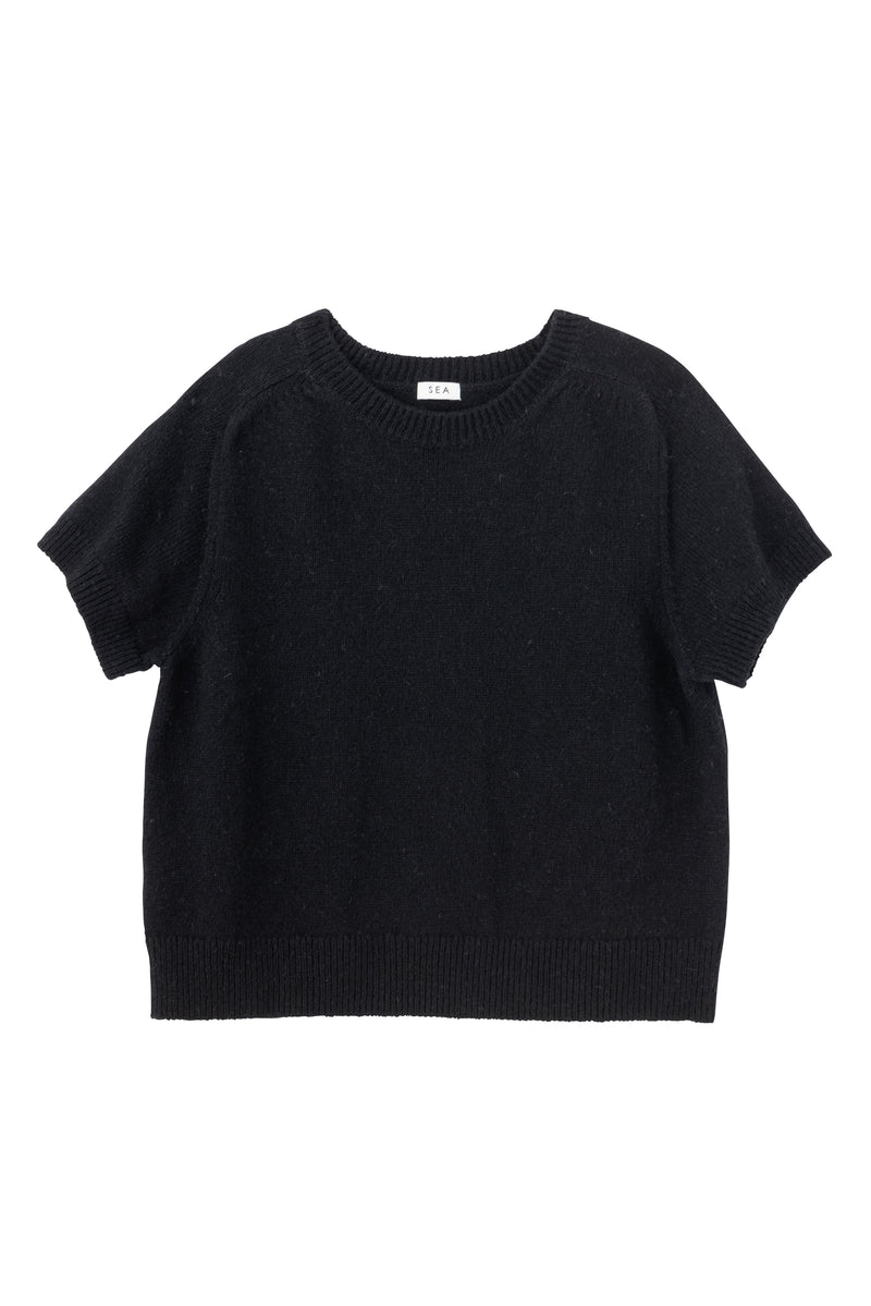 SEA SHETLAND WOOL HALF SLEEVE PULLOVER