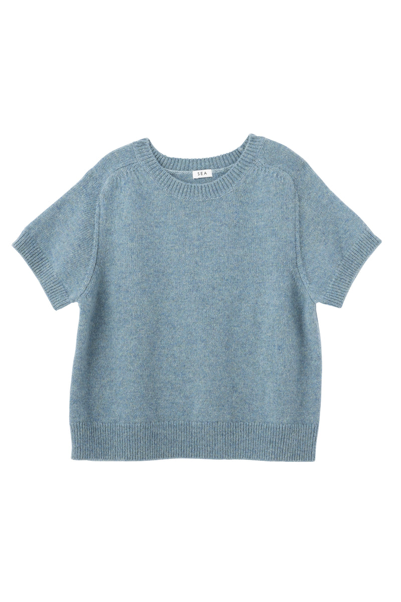 SEA SHETLAND WOOL HALF SLEEVE PULLOVER