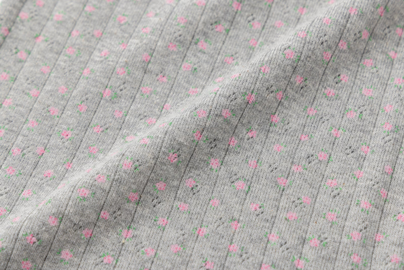 SEA FLORAL EYELET RIBBED LEGGINGS