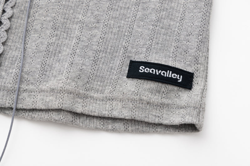 SEA EYELET RIBBED CARDIGAN