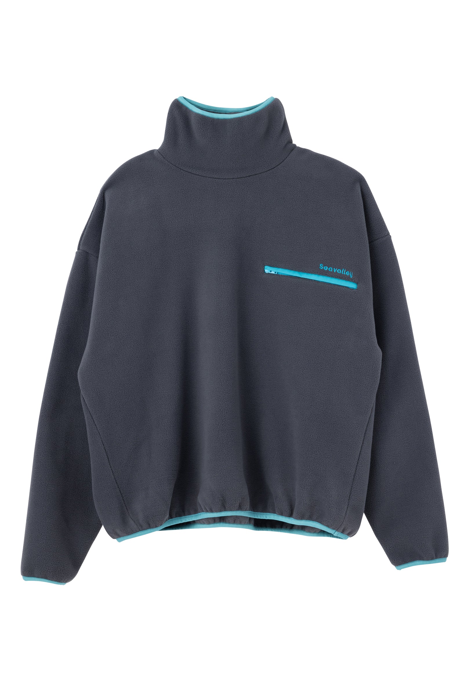 SEA SEAVALLEY RECYCLED FLEECE HIGH NECK PULLOVER