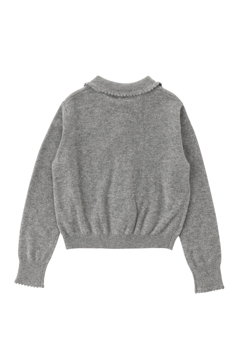 SEA CASHMERE FRILL KNIT CARDIGAN