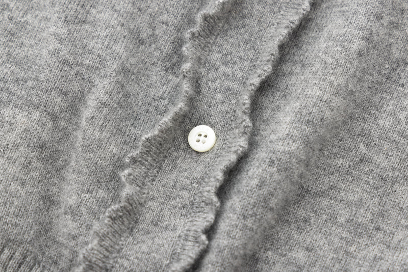 SEA CASHMERE FRILL KNIT CARDIGAN