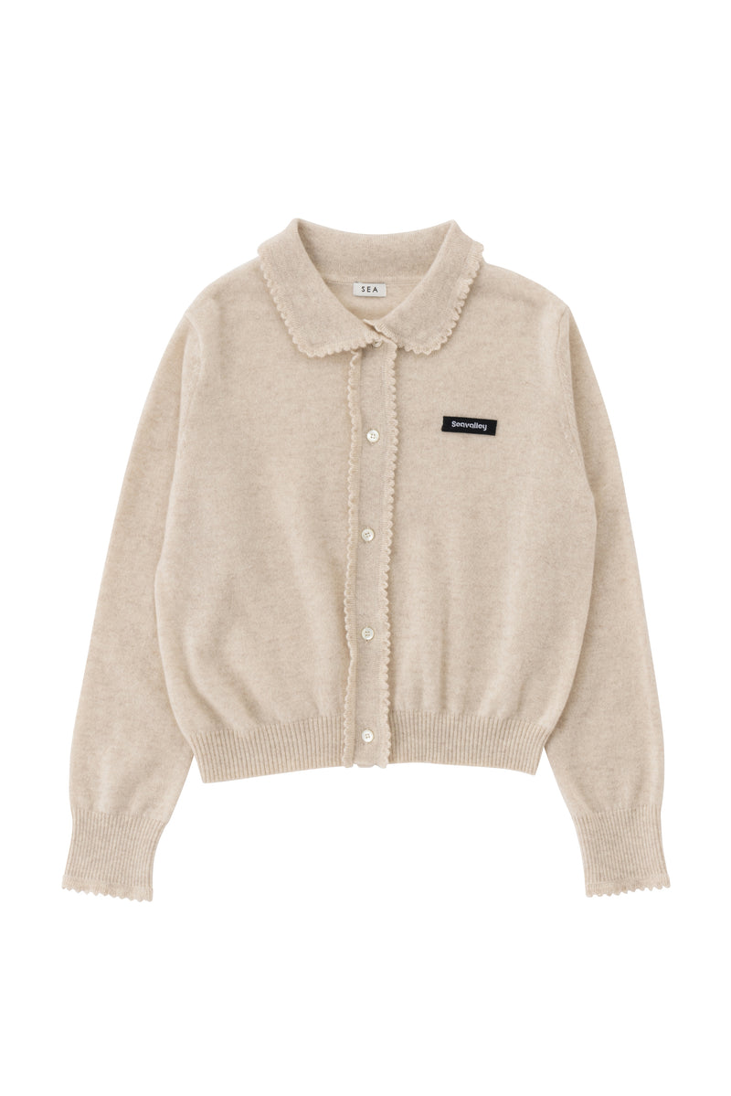 SEA CASHMERE FRILL KNIT CARDIGAN