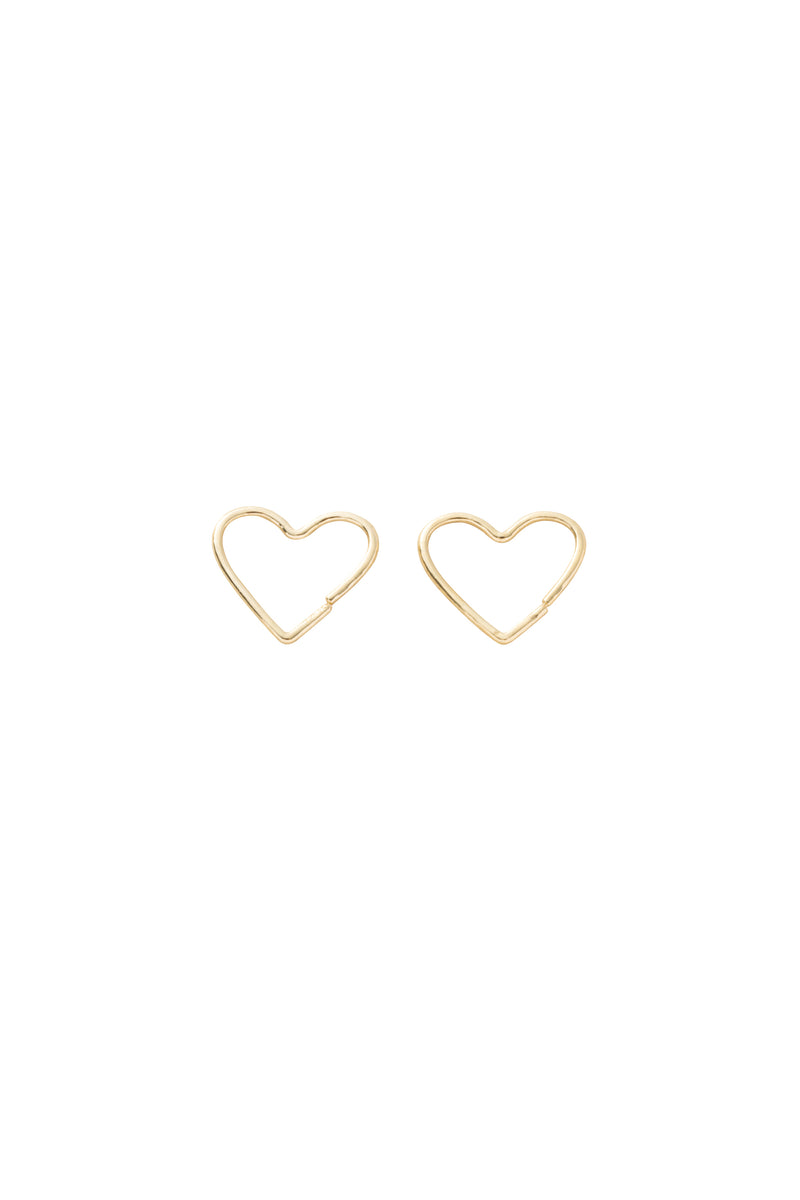 SEA 14k ハートピアス SEA 14K HEART HOOP EARRINGS