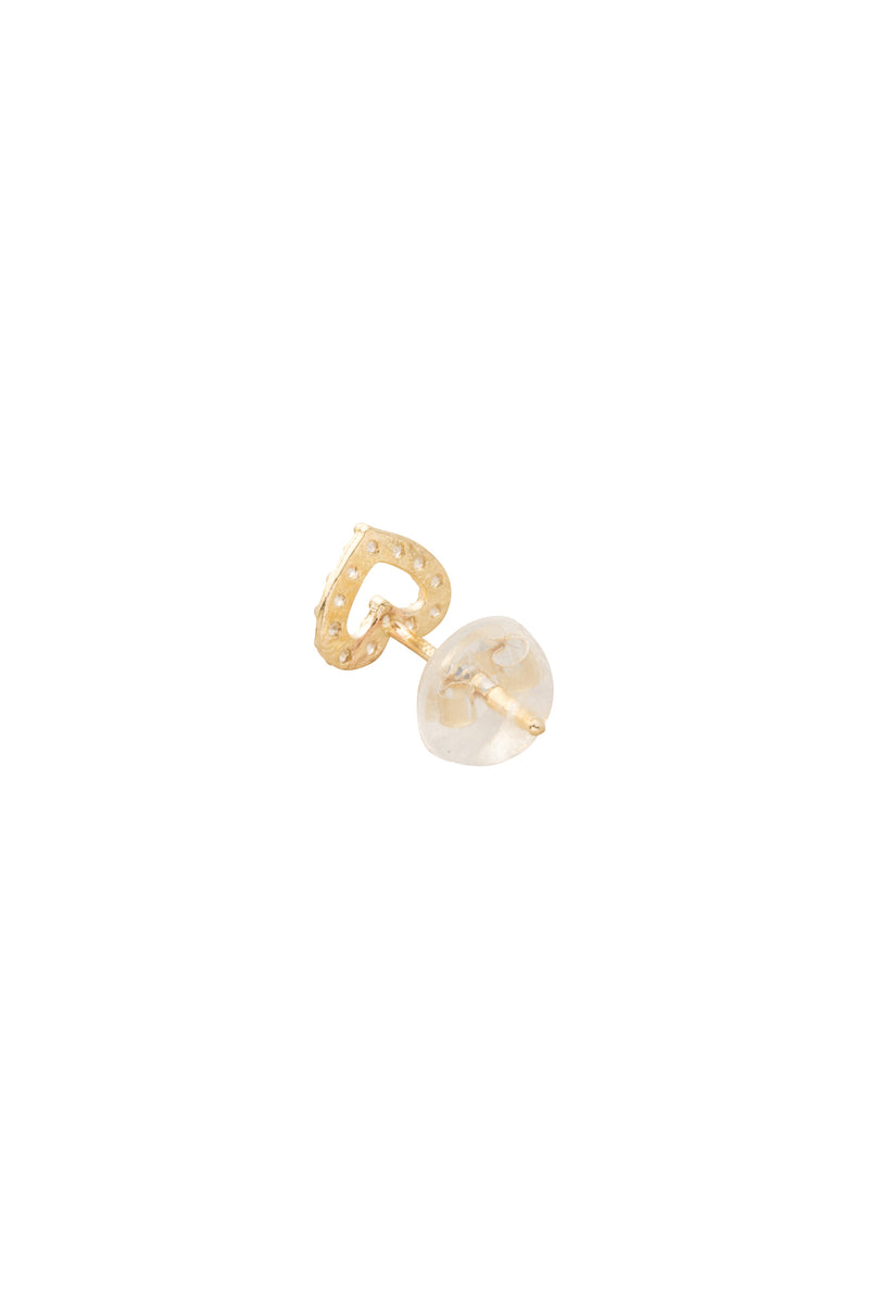 SEA 14K HEART EARRING