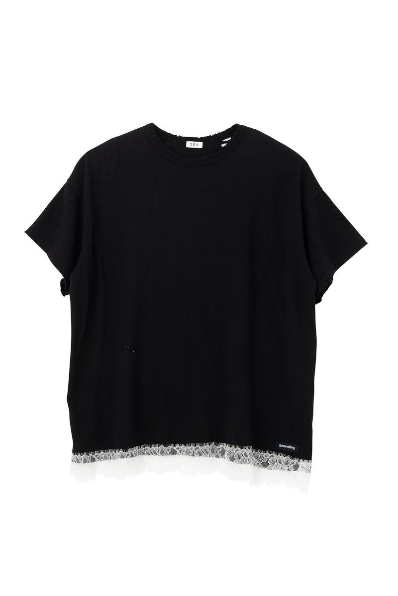 【新品】SEA VINTAGE 88 DAMAGED SHORT LACETEE SEA VINTAGE OVERSIZED LACE 88 TEE