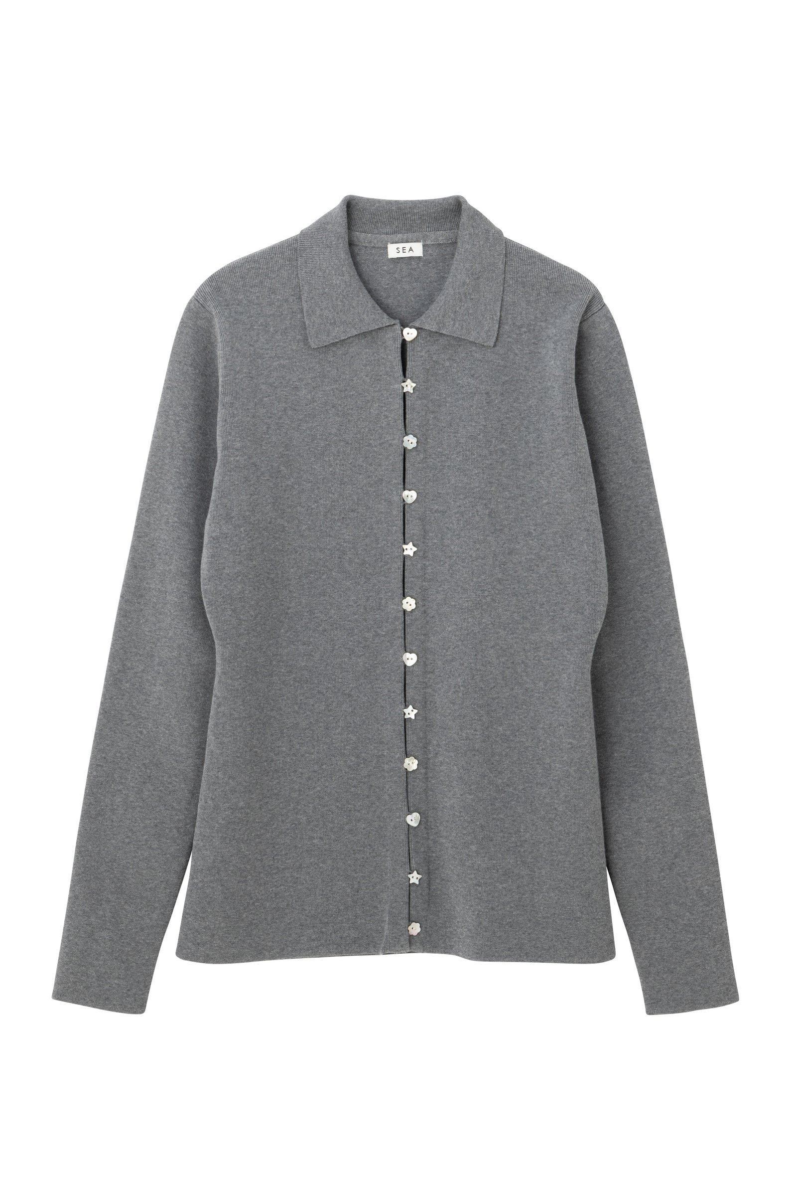 SEA COTTON KNIT SHIRT CARDIGAN