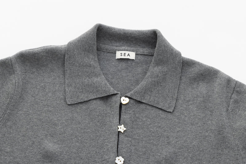 PRE ORDER] SEA COTTON KNIT SHIRT CARDIGAN