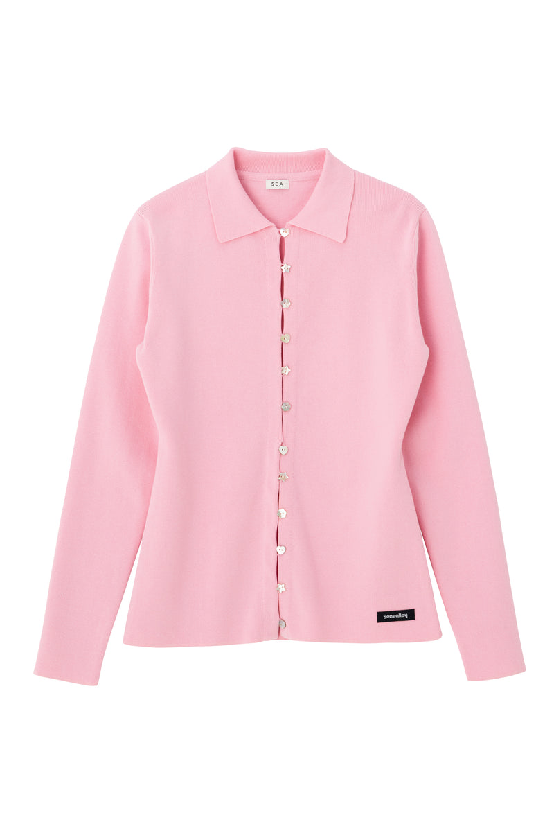 SEA コットンカーディガン SEA COTTON KNIT SHIRT CARDIGAN