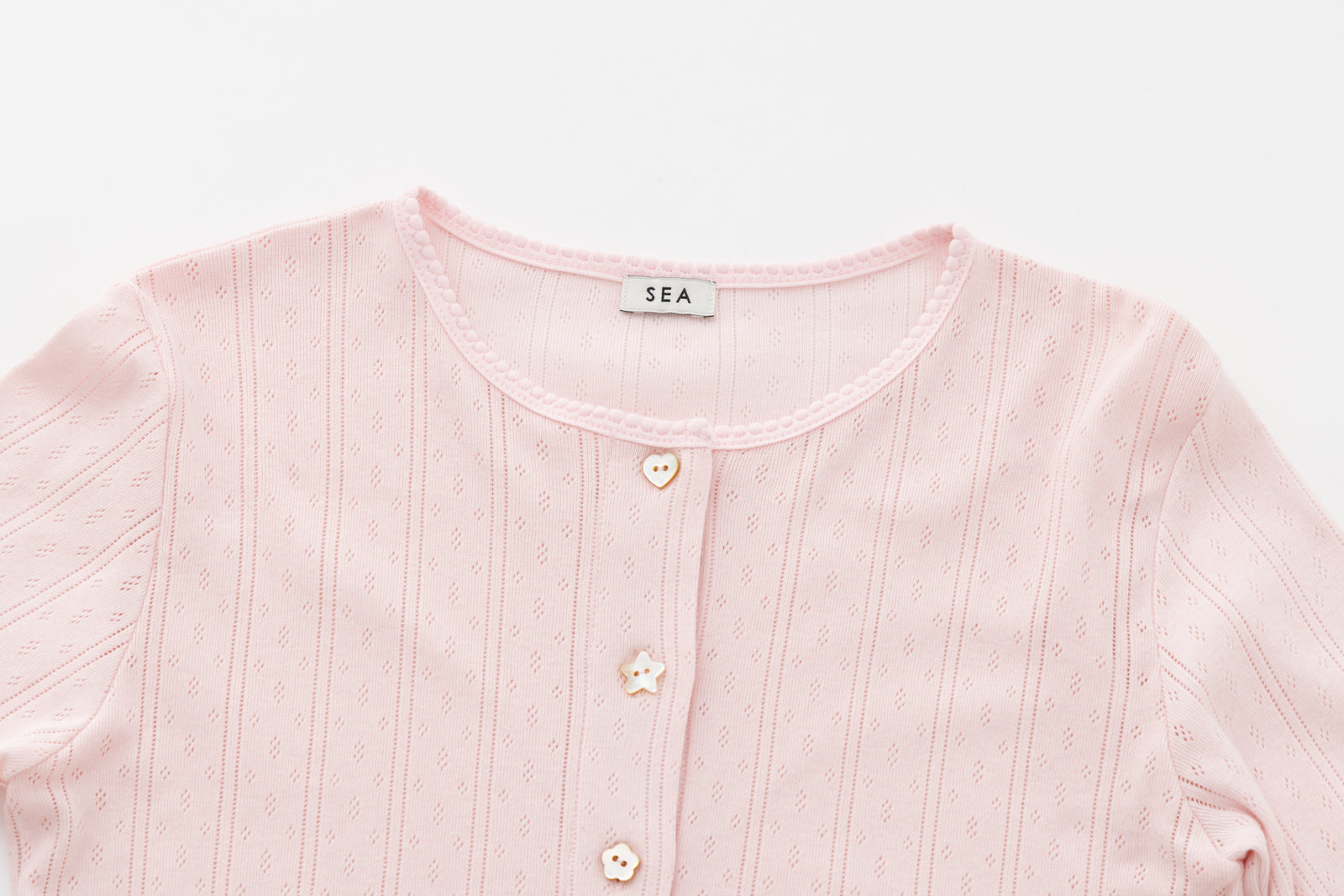 SEA EYELET FRAISE CARDIGAN