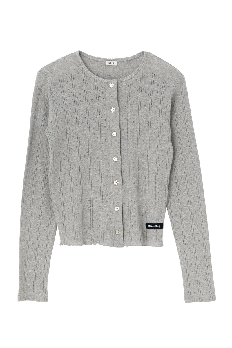 SEA EYELET FRAISE CARDIGAN