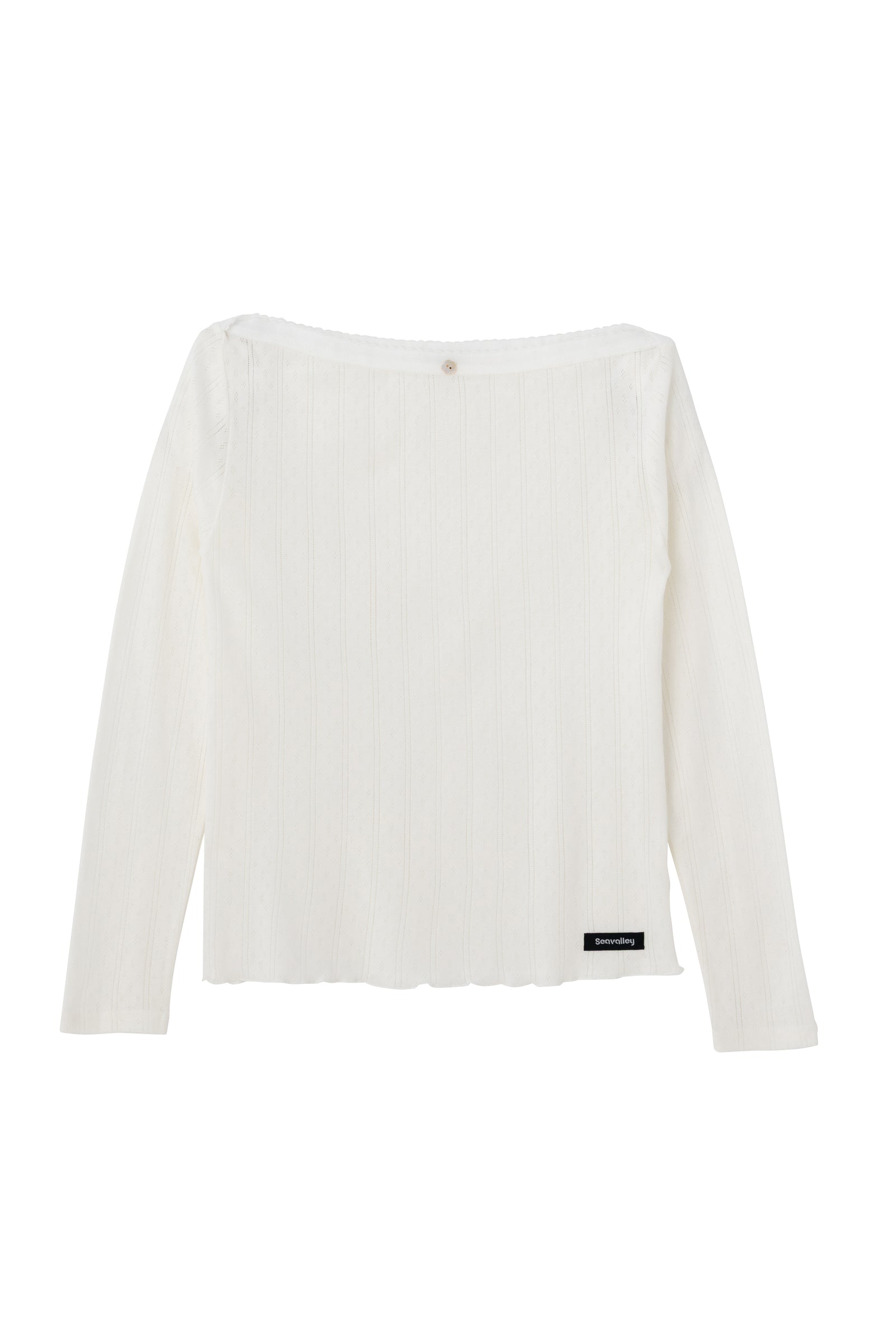 SEA EYELET FRAISE 2WAY BOAT-NECK L/S TEE