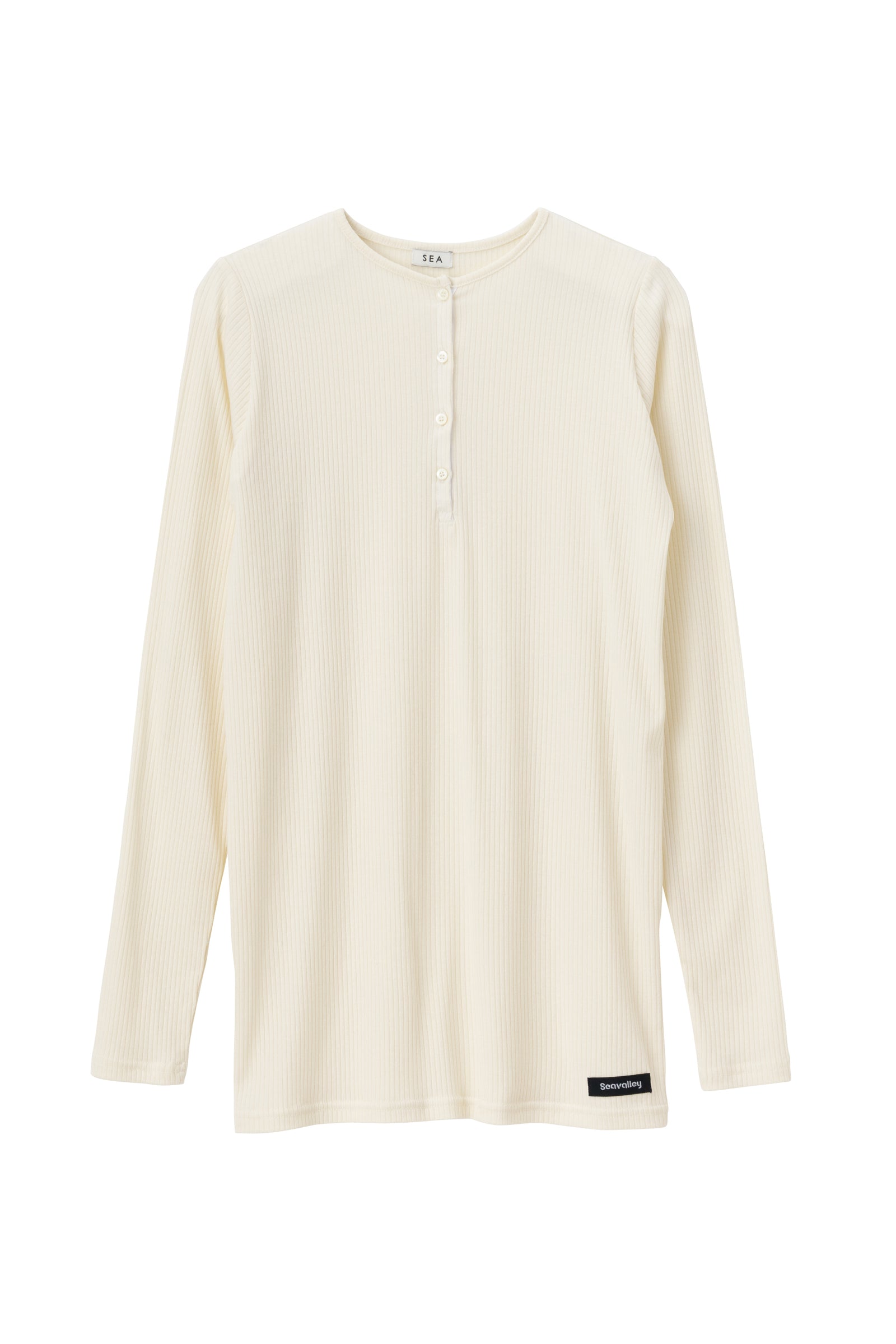 SEA SHEER RIBBED HENLEY L/S TEE