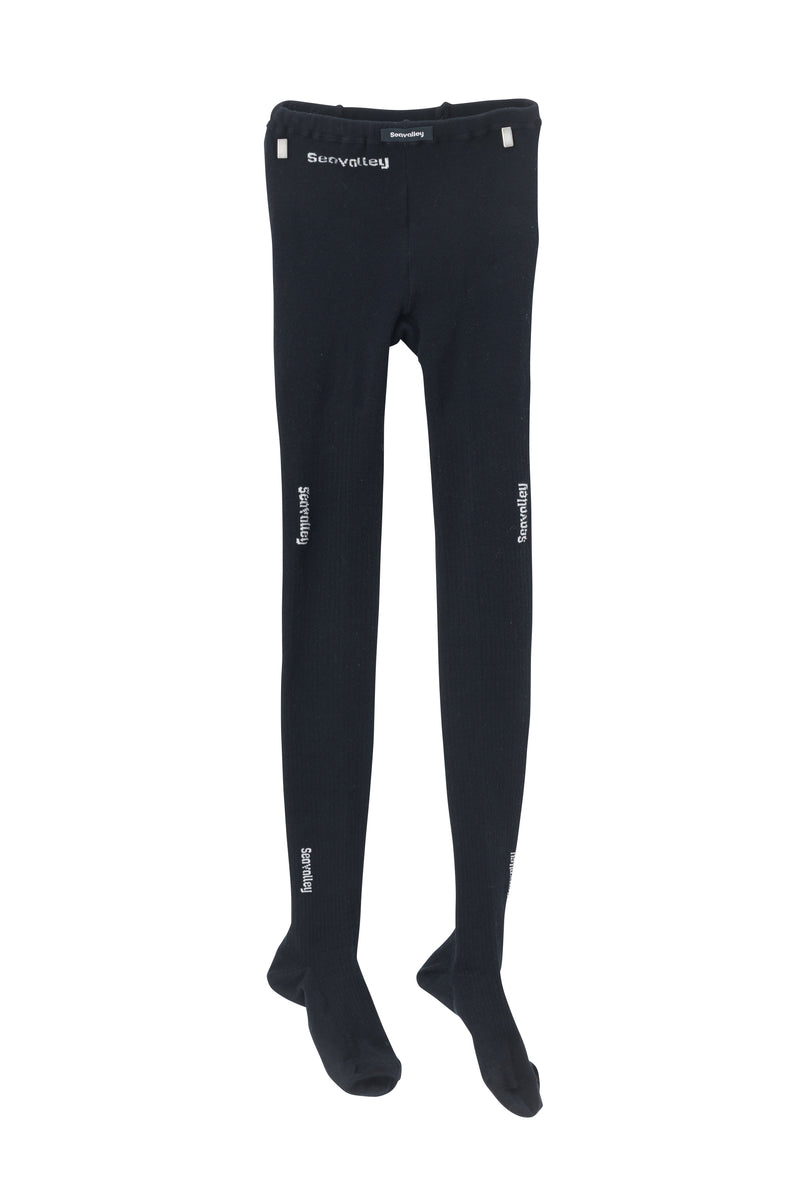 SEA SEAVALLEY COTTON RIB KNIT TIGHTS