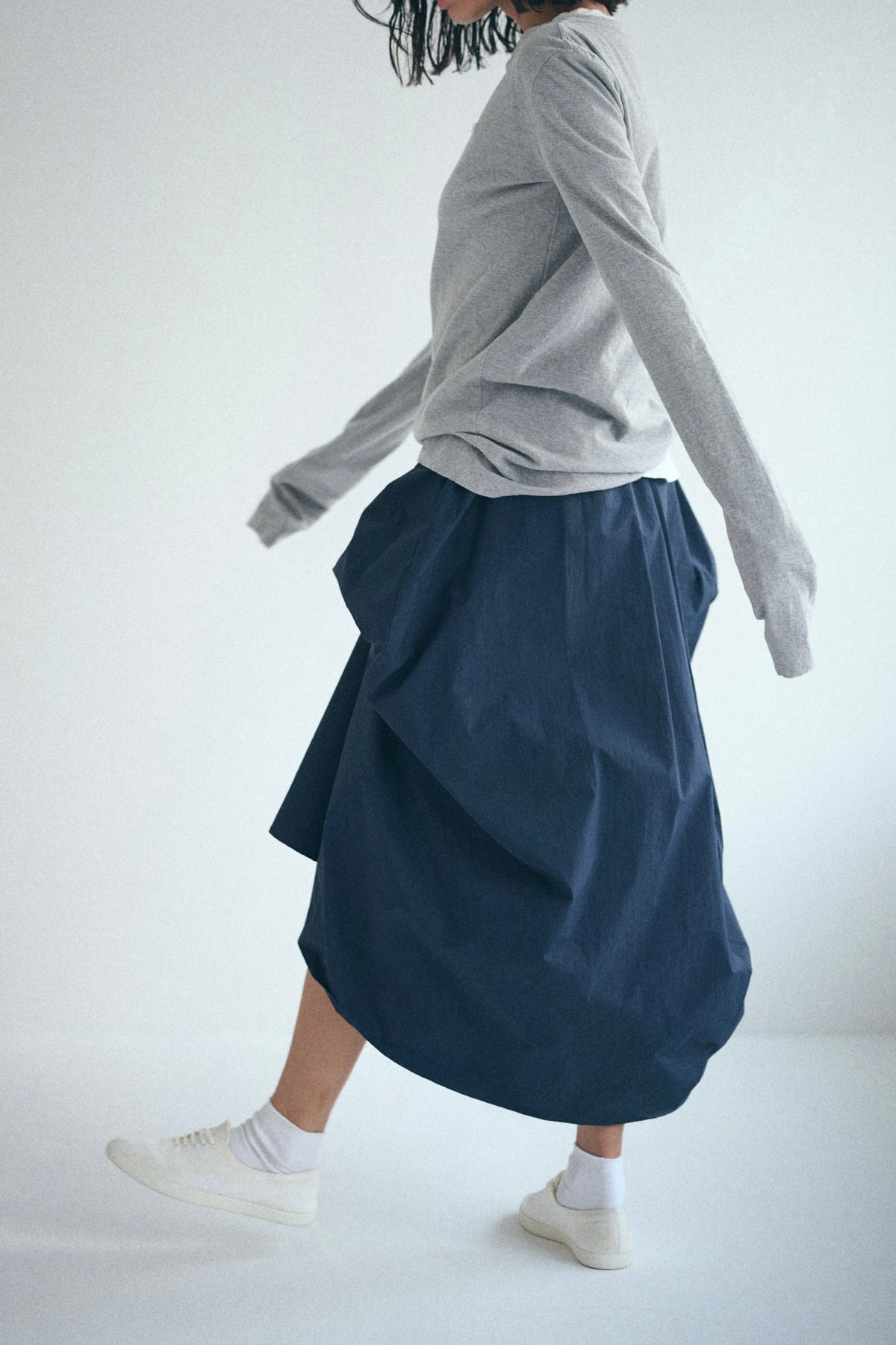 SEA TYPEWRITER DRAPE SKIRT