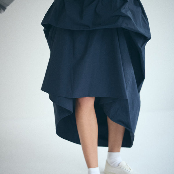 SEA TYPEWRITER DRAPE SKIRT