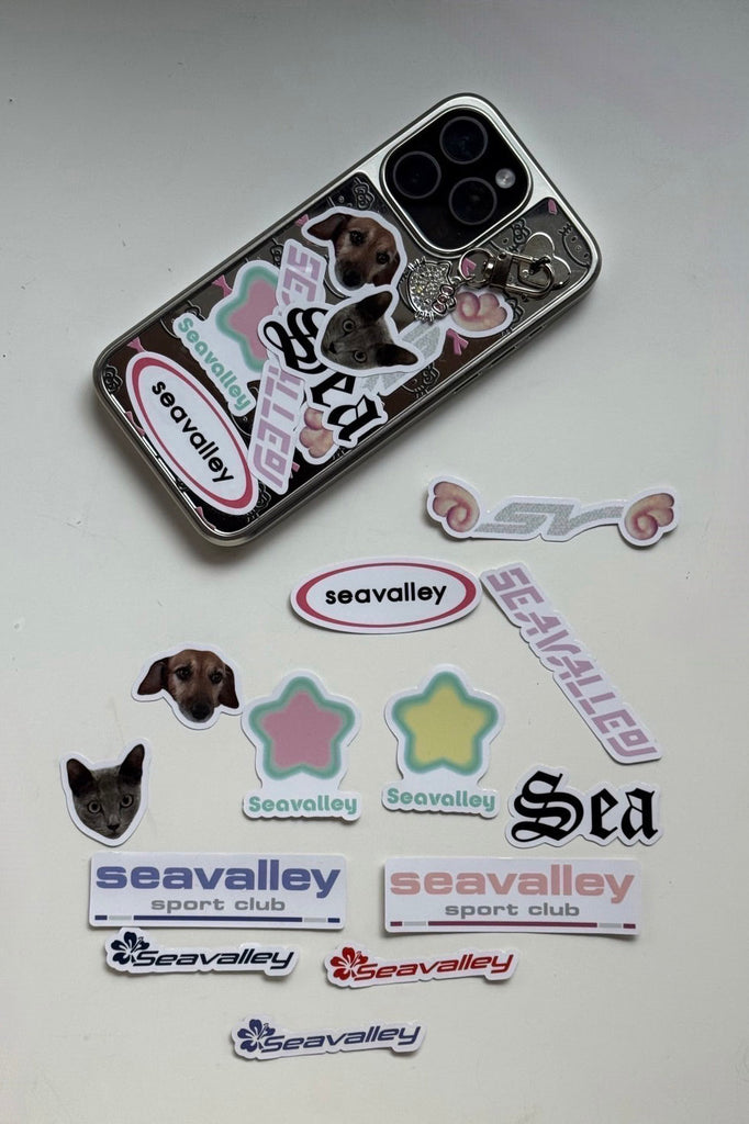 【海Ocean sound音】リクエスト分ステッカー 黒・白色20枚 SEA STICKER SET