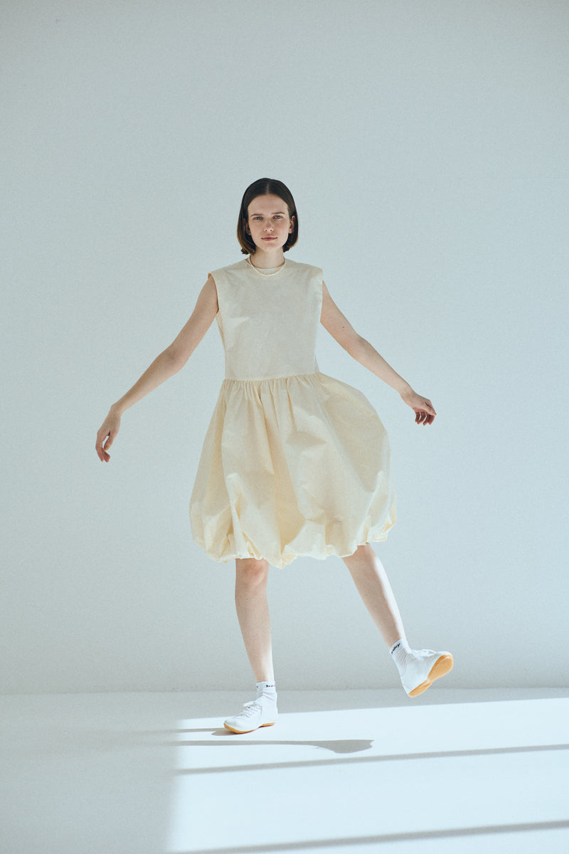 [PRE ORDER] SEA TAFFETA NOSLEEVE 2WAY BALLERINA DRESS