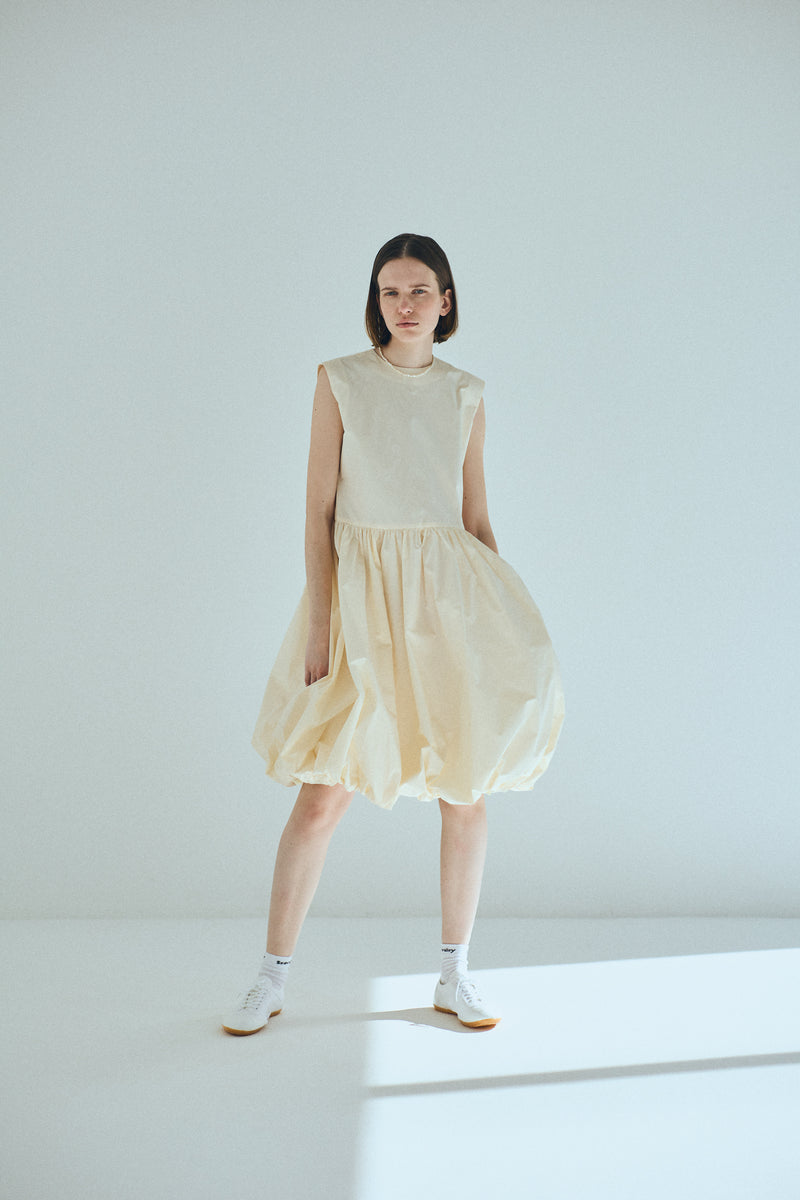 [PRE ORDER] SEA TAFFETA NOSLEEVE 2WAY BALLERINA DRESS