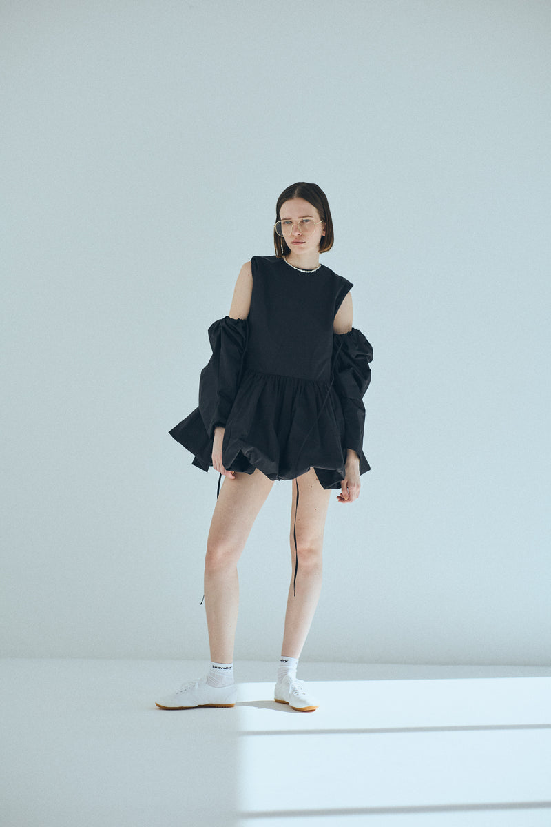 [PRE ORDER] SEA TAFFETA NOSLEEVE 2WAY BALLERINA DRESS