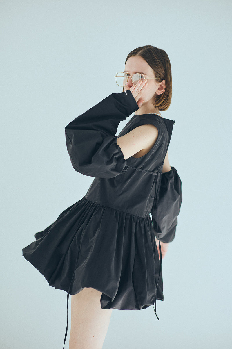 [PRE ORDER] SEA TAFFETA NOSLEEVE 2WAY BALLERINA DRESS