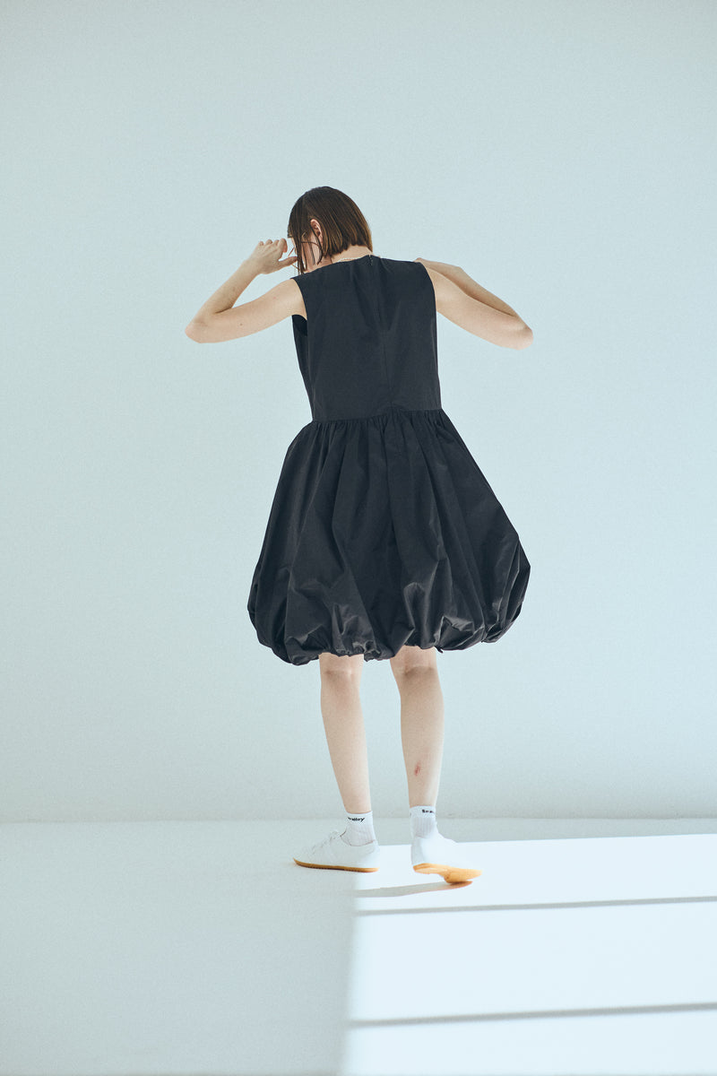 [PRE ORDER] SEA TAFFETA NOSLEEVE 2WAY BALLERINA DRESS
