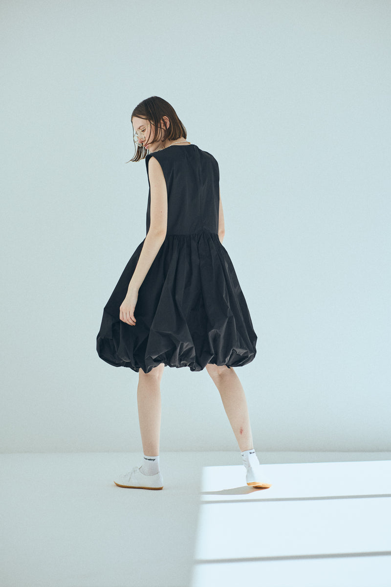 [PRE ORDER] SEA TAFFETA NOSLEEVE 2WAY BALLERINA DRESS