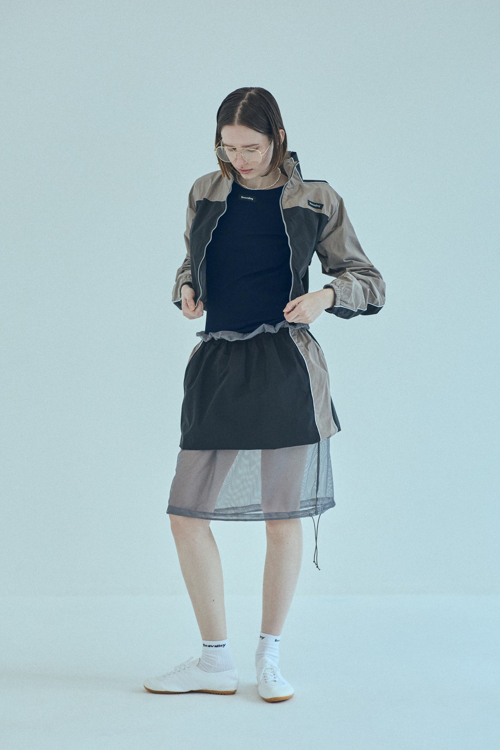 トップス seavalley sheer ribbed L/S tops SEA Seavalley SHEER RIBBED L/S TOPS