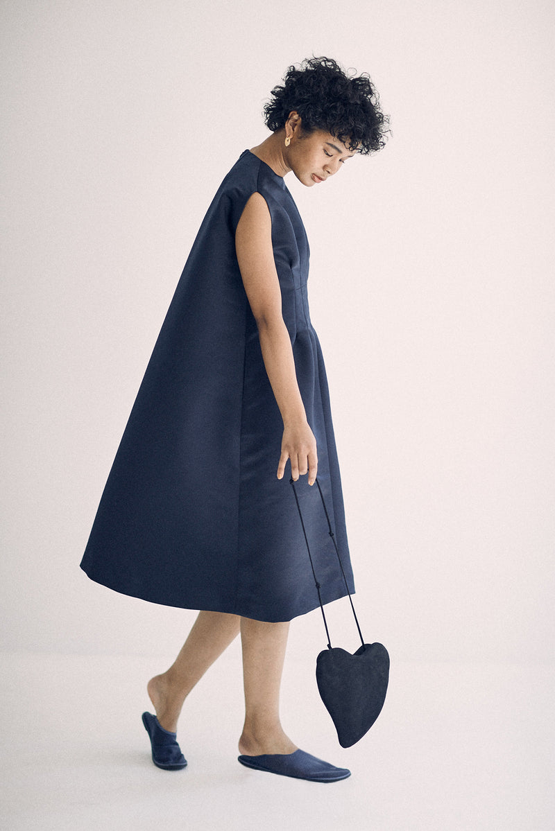 SEA SUEDE HEART SHOULDER BAG