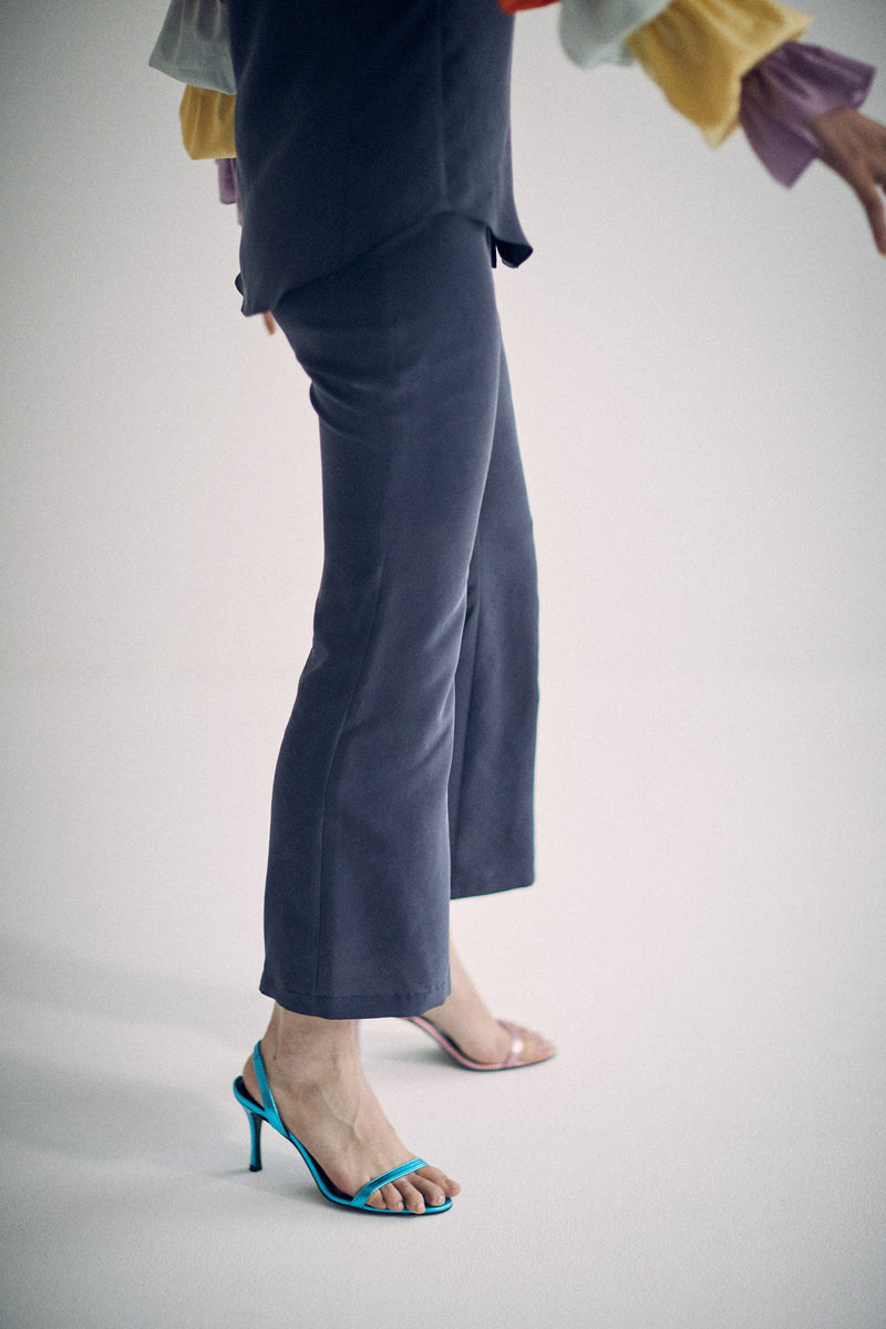 SEA SAND WASHED SILK FLARE PANTS