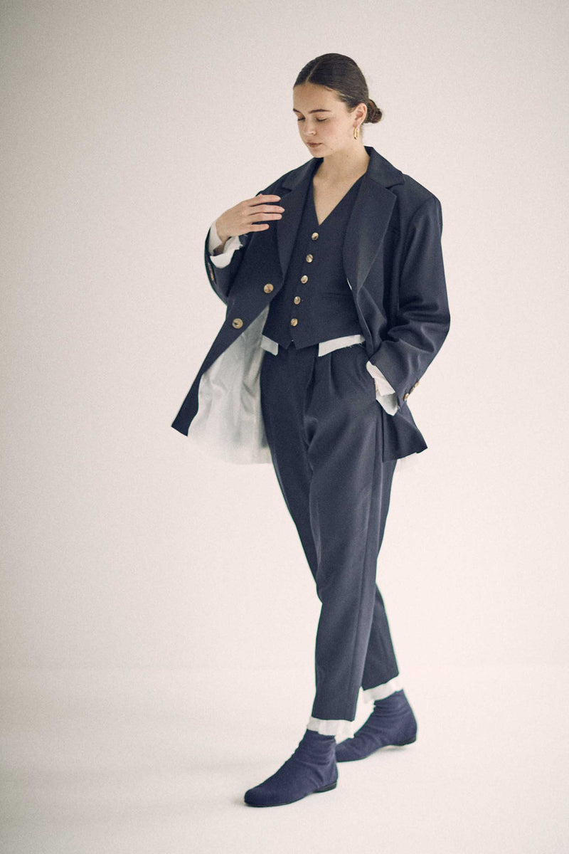 SEA SERGE OVERLYING WASABI TROUSERS