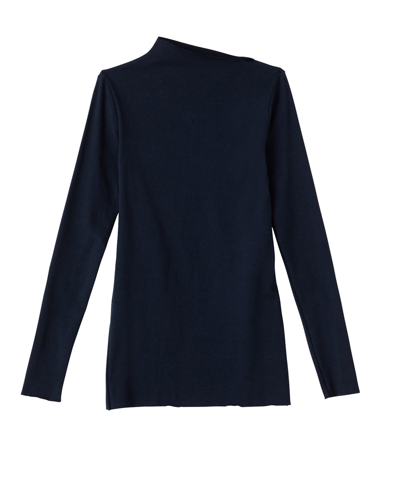 SEA CIRCULAR RIB ASYMMETRY NECK TOP