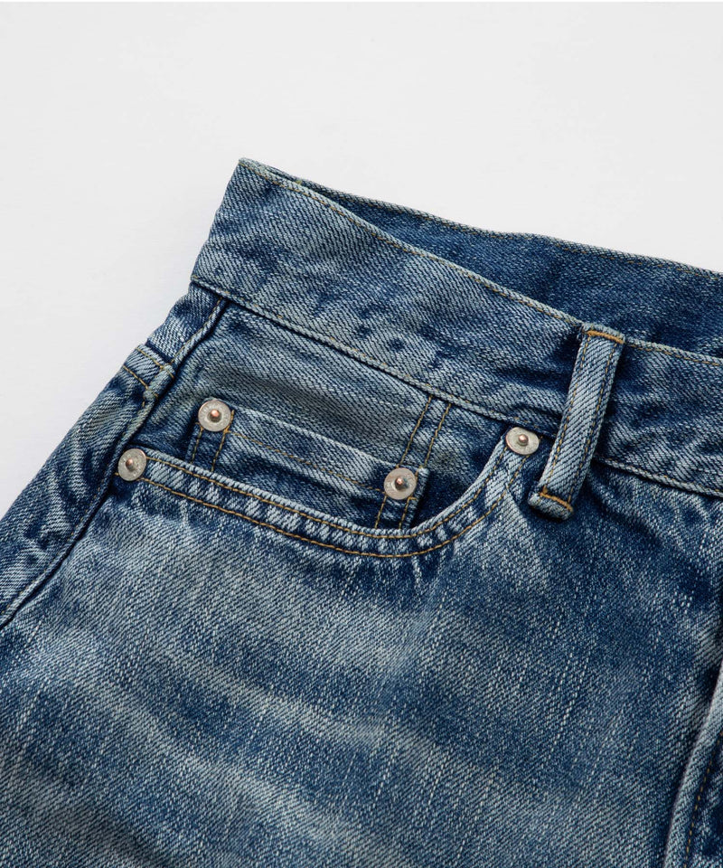 [SAMPLE SALE] SEA VINTAGE FRAYED DENIM MINI SKIRT