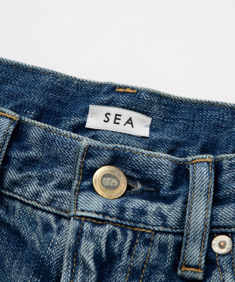 [SAMPLE SALE] SEA VINTAGE FRAYED DENIM MINI SKIRT